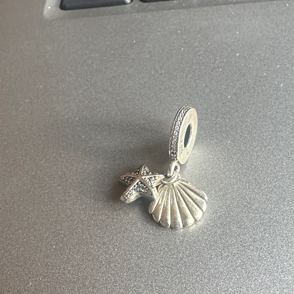 Pandora Silver Starfish and Shell Bracelet Charm